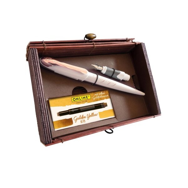 ONLINE Füllhalterset Air Rose 10059 white Bamboo Box