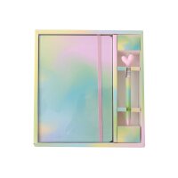 I-TOTAL Set Carnet et Stylo XL2051 Arc-en-ciel ligné