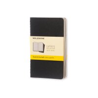 MOLESKINE Notizheft Cahier A6 704901 kariert, schwarz 3...