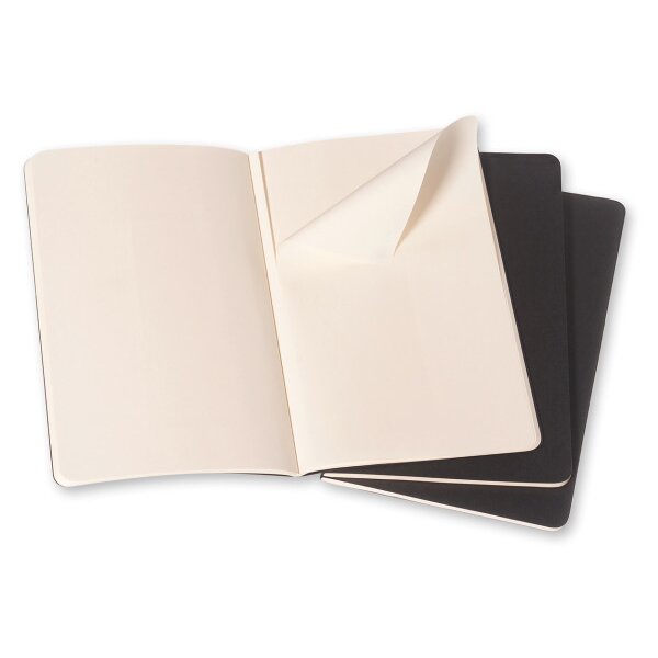 MOLESKINE Cahier A6 704918 en blanc, noir 3 pcs.