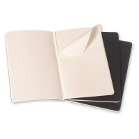 MOLESKINE Notizheft Cahier A6 704918 blanko, schwarz 3...