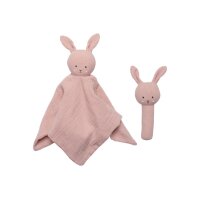JABADABADO Hochet lapin cadeau S1025 rose 2 pièces