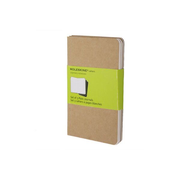MOLESKINE Notizheft Cahier A6 704949 blanko, natur 3 Stück