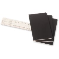 MOLESKINE Notizheft Cahier A5 495-6 liniert, schwarz 3 Stück