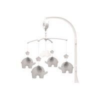 JABADABADO Music mobile elephant N0094 gris 36x30x8cm