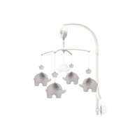 JABADABADO Music mobile elephant N0094 gris 36x30x8cm