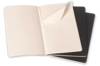 MOLESKINE Notizheft Cahier A5 497-0 blanko, schwarz 3 Stück
