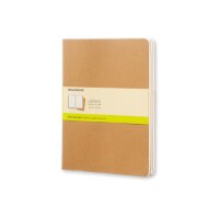 MOLESKINE Cahier XL 25x19cm 506-9 en blanc, natur 3 pcs.