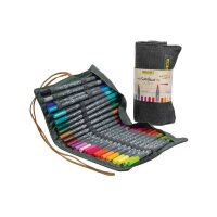 ONLINE Callibrush Pen Double Tip 81463 Roll Pouch, 24...