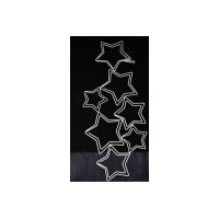 ROOST Fotohalter Sterne 46cm 768292-S 11 Clips, silber,...