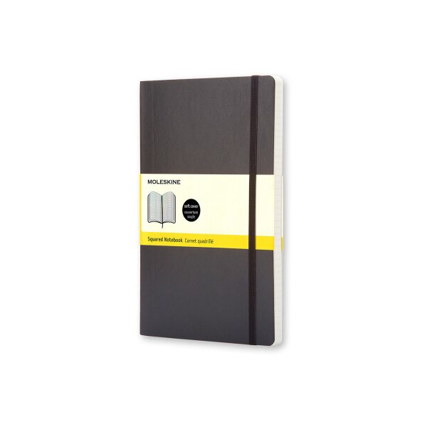MOLESKINE Carnet Soft A5 718-6 quadrillé noir