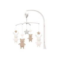 JABADABADO Musik Mobile Teddy/Hase N0145 braun/weiss