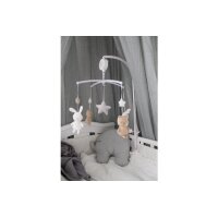 JABADABADO Musik Mobile Teddy/Hase N0145 braun/weiss
