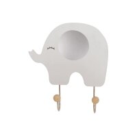 JABADABADO Garderobe Elefant R16044 grau 17x18cm