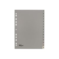BÜROLINE Répertoires PP A4 40940 gris 1-15