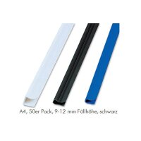 FELLOWES Rail de serrage A4 5384001 noir 9-12mm, 50 pcs.