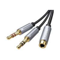 UGREEN Audio Cable 3.5mm Fem./2 Male 20899 aluminum Case,...