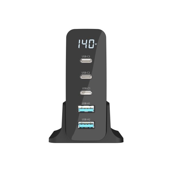 SITECOM 140W PD Desktop Charger CH-1004 with LED display