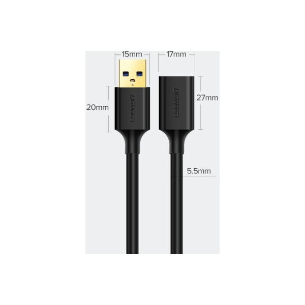 UGREEN Extension Cable USB 3.1 30127 3m, Black