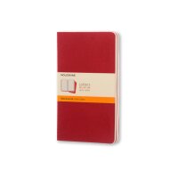 MOLESKINE Cahier A5 101-4 ligné, rouge 3 pcs.