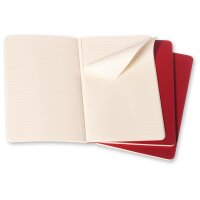 MOLESKINE Notizheft Cahier A5 101-4 liniert, rot 3...