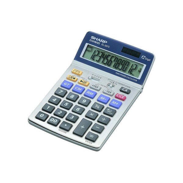 SHARP Calculatrice de table 337C 12 chiffres