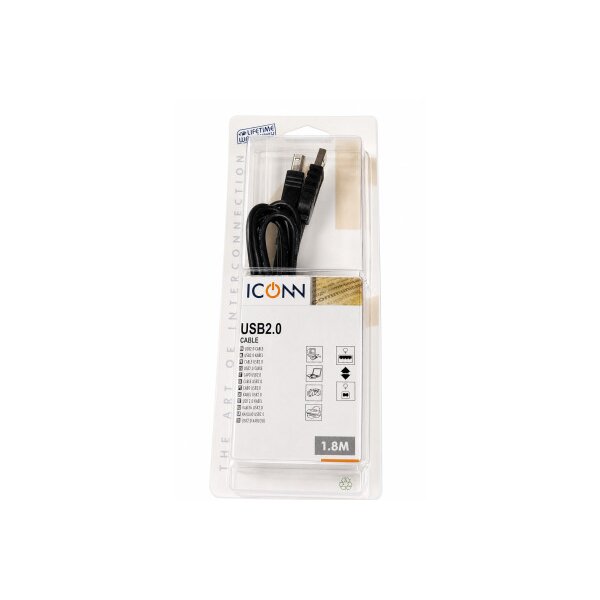 NEUTRAL USB-/IEEE 1394-Kabel 1.8m USB-AMBM-1.8 schwarz