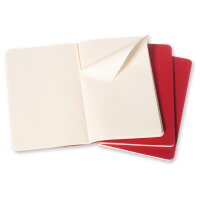 MOLESKINE Notizheft Cahier A5 103-8 blanko, rot 3 Stück