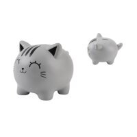I-TOTAL Sparkasse 18x15x15.5cm XL2501 Cat grey