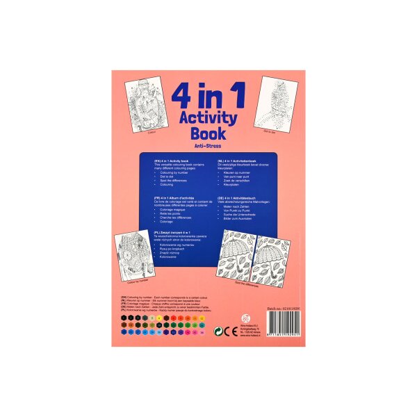 ROOST Aktivitäten-Malbuch A4 B19295 4 in 1