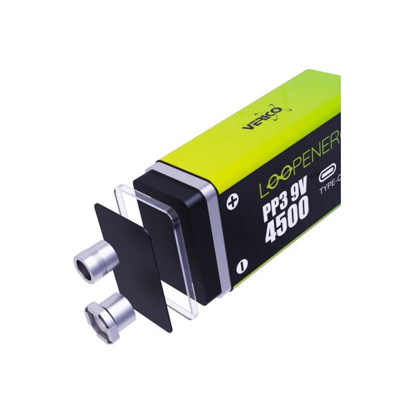 VERICO LoopEnergy Batterie USB-C 1UDBT-A3WEB2 9V/6LR61 (500mAh) 2 pi&egrave;ces