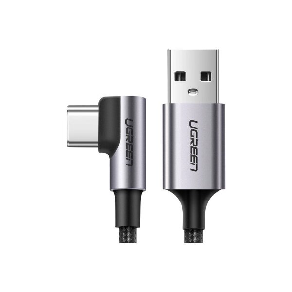 UGREEN USB-A to USB-C Cable 2m 50942 Right Angle, Space Gray