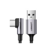UGREEN USB-A to USB-C Cable 2m 50942 Right Angle, Space Gray