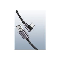 UGREEN USB-A to USB-C Cable 2m 50942 Right Angle, Space Gray