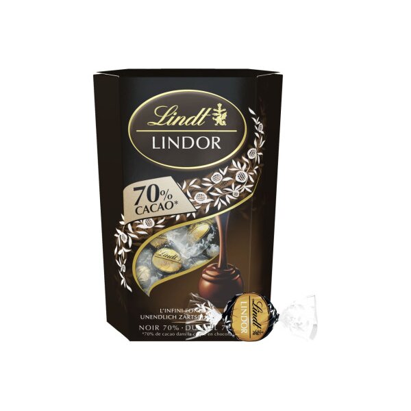 LINDT Lindor Boules 659405 Foncé 70% Cacao 200g