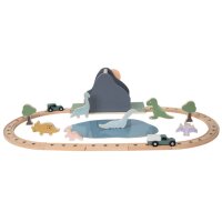 JABADABADO Train set Le monde des dino W7252 bois