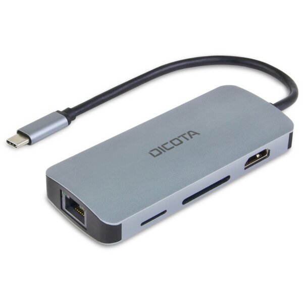 DICOTA USB-C 8-in-1 Multi Hub D32062 4K PD 100W