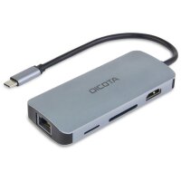 DICOTA USB-C 8-in-1 Multi Hub D32062 4K PD 100W