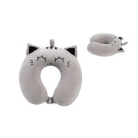 I-TOTAL Oreiller de voyage 30x30x10cm XL2184C Cat grey