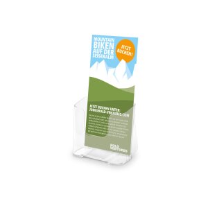 DEFLECTO Porte-brochures 115x100mm 75001 transparent 1/3 haut