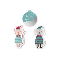 I AM CREATIVE Geschenkanhänger X-mas 4088.8 Katze,...