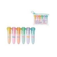 I-TOTAL Textmarker mini XL2306G Tatzen 6 Farben