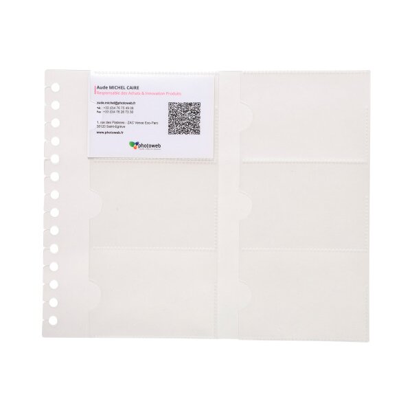 EXACOMPTA Visitenkartenbuch Exacard 85134E Ersatzhüllen 10 Stk. 19x23cm