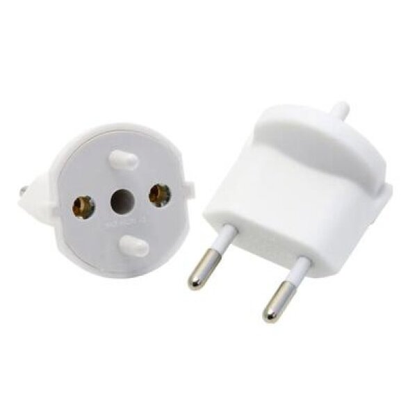 S-ELECTRO Fix-Adapter SchuKo-CH 4.135797 weiss, 2-polig