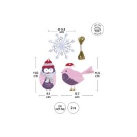 I AM CREATIVE Geschenkanhänger X-mas 4088.96 Eule,...