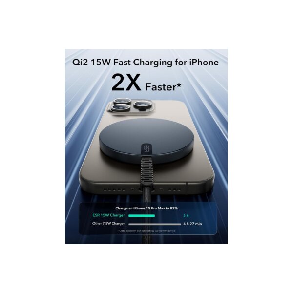 ESR HaloLock mini Charger 2C5620206 Qi2, Wireless, Black