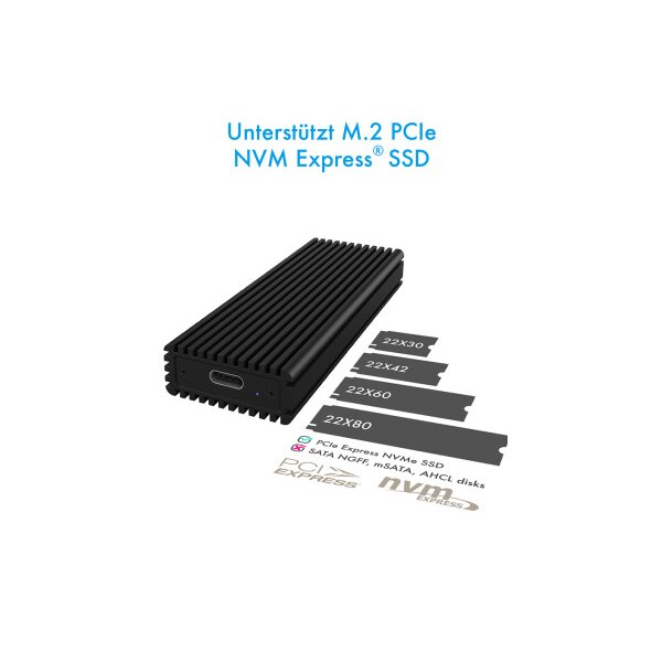 ICY BOX External Case M.2 NVMe IB-1816M-C31 USB-C 3.1 G2 blk