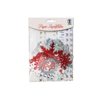 URSUS Flocons de neige papier 56680002 rouge,blanc,argent...