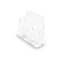 DEFLECTO Prospekthalter A4 74501 transparent hoch 2...