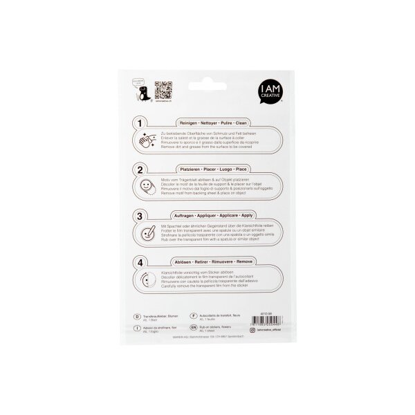 I AM CREATIVE Rub on Sticker A5 4010.58 Blumen